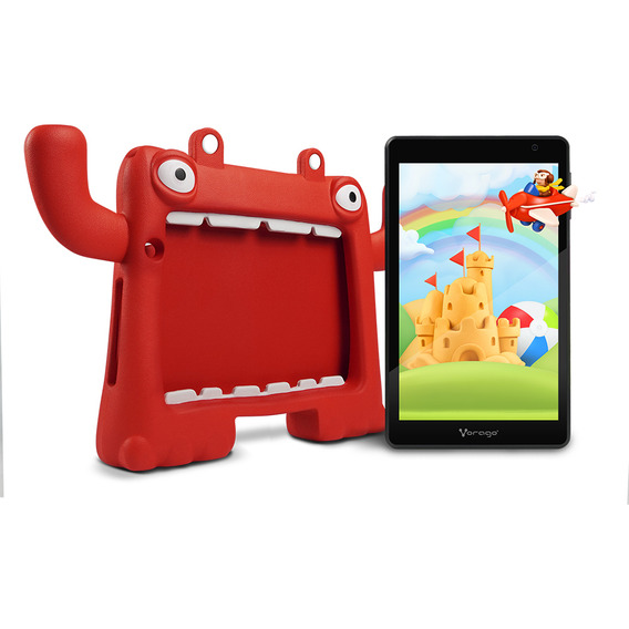 Tablet Vorago Pad-8-kids-rd 8 Pulgadas Android 13 Quadcore 4gb 64gb Ips 2mp 5mp Wifi Bt Gms Funda Roja