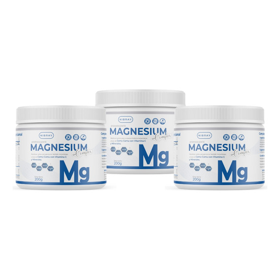 Pack 3x2 Magnesio Potasio Calcio Vitamina C Magnesium