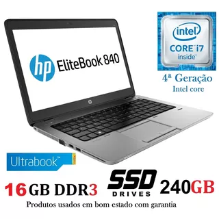 Ultrabook Hp Elitebook I7 840/ssd E Ram Em Fotos E Descrição