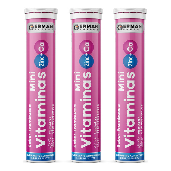 Mini Vitaminas + Zinc + Calcio German Energy Pack 3