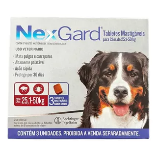 Pastilla Antiparasitario Para Pulga Boeringer Ingelhein Nexgard Antipulgas E Carrapatos Comprimidos Para Perro De 25kg A 50kg