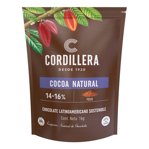 Cocoa Natural 14-16% cordillera x 1kg - g a $45