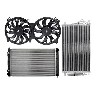  Ventilador+ Radiador+condensador Ac Compatible Con Nissan A