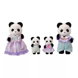 Brinquedo Sylvanian Families Familia Dos Pandas Graciosos