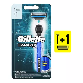 Gillette Barbeador Mach3 Acqua-grip 1 Unidad