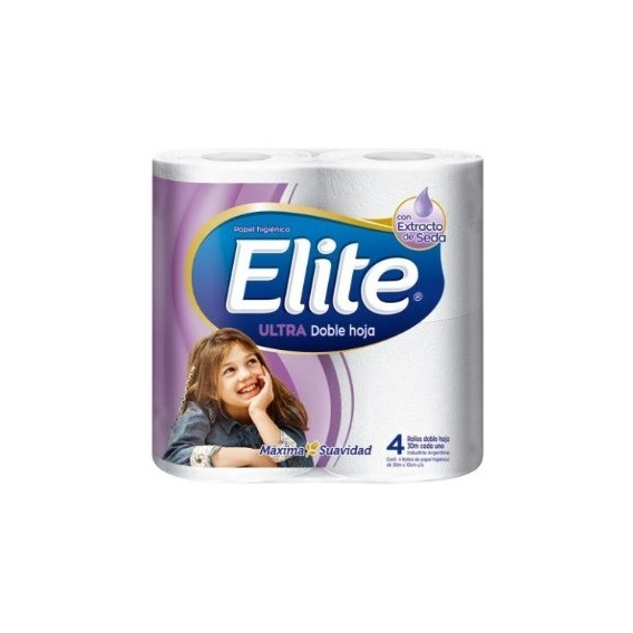 Papel Higienico Elite Ultra Seda Doble Hoja Paquete 30mx4uni