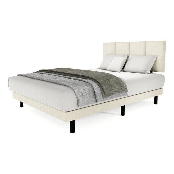 Cima Urban Nápoles cama recamara base box madera tapiz Individual beige 