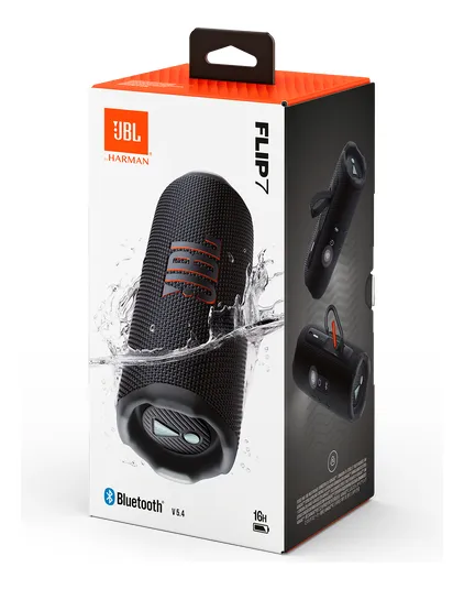 Caixa De Som Flip7 Bluetooth Prova D'água Preta Jbl Bivolt Preto - Imagem 4