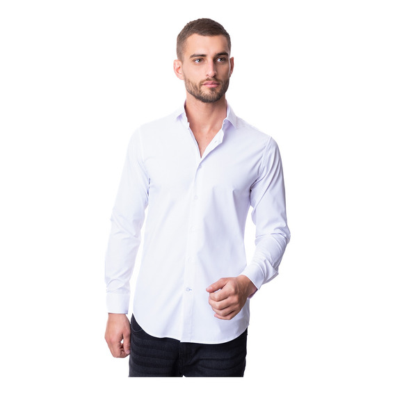 Camisa Hombre Vermonti Con Tela De Fibra De Bambu Lisa