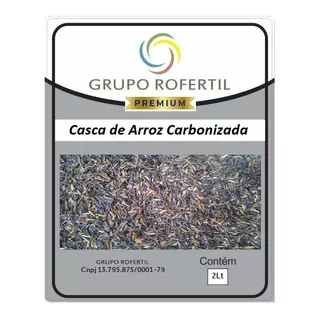 Casca De Arroz Carbonizada 02 Litros Grupo Rofertil Premium 