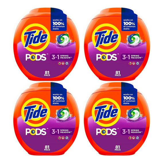 Tide Pods Detergente En Cápsulas 4 X 81 Unid