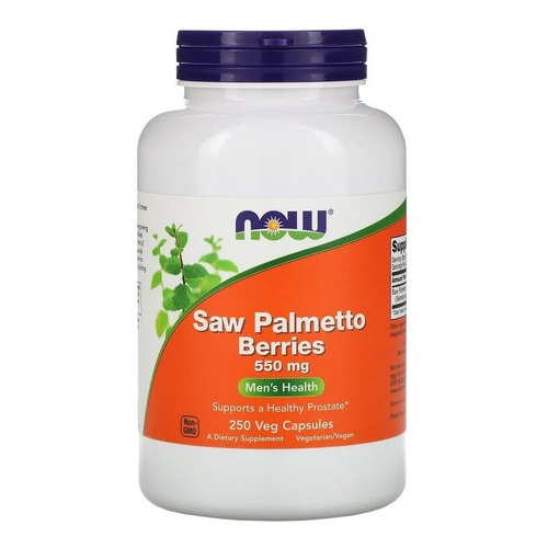 Now Foods, Bayas De Palma Enana Americana, 550 Mg Sfn Sabor Sin sabor