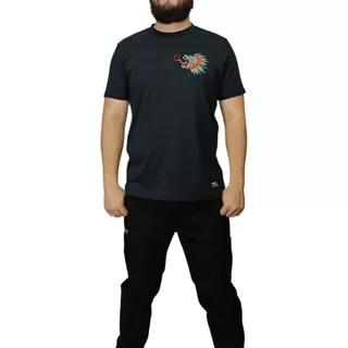 Playera Para Hombre Fusión Quetzal Ajolote Fosforescente