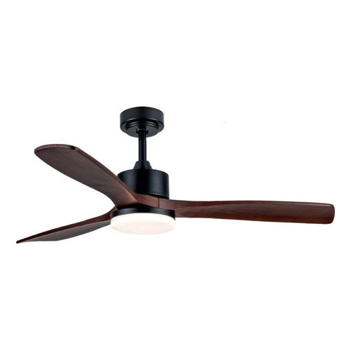 Ventilador De Techo Decorativo 526 Negro Madera Luz 24w Wifi Cantidad de aspas 3 Diámetro 132 cm