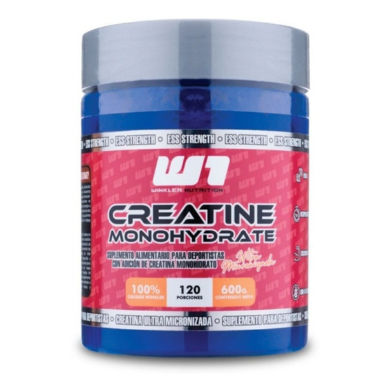 Creatina Monohidrato 600 Grs 120 Servicios Winkler Nutrition Sabor Sin sabor