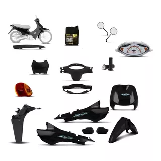Kit Carenagem Completo Honda Biz 100 2003 +  Adesivos 