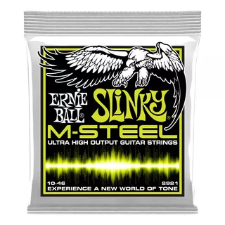 Cordas De Guitarra Elétrica Ernie Ball Slinky M-steel 10-46