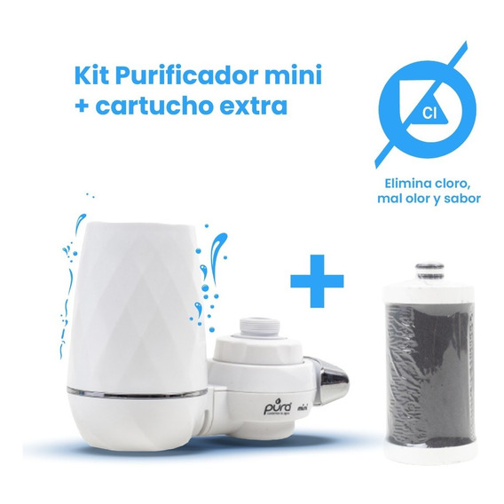 Filtro Purificador De Agua Directo Grifo + 1 Repuesto Extra