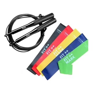 Bandas Elásticas Circ Kit X5 + Soga Salto Aluminio Fit Mark®