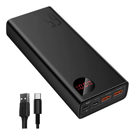 Baseus Power Bank 20.000 Mah Carga A 65w Super Carga Rapida