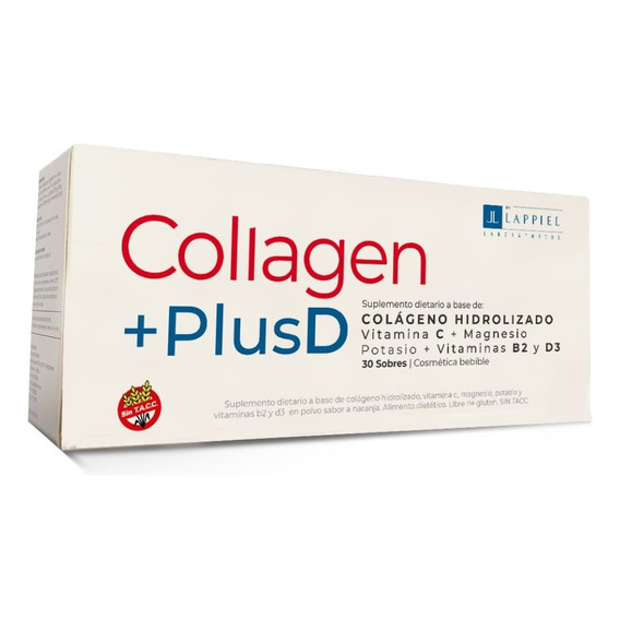 Colageno Plusd Bebible Magnesio Potasio Vit C X30 Lappiel Sabor Naranja