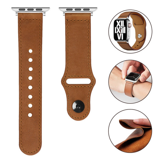 Extensibles Correa De Cuero Para Relojes Apple Watch 42/44mm