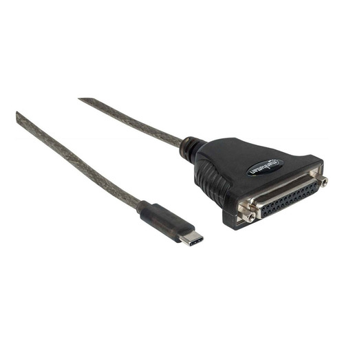 Convertidor De Impresora Usb-c Macho A Db25 Hembra - 152518 Color Negro