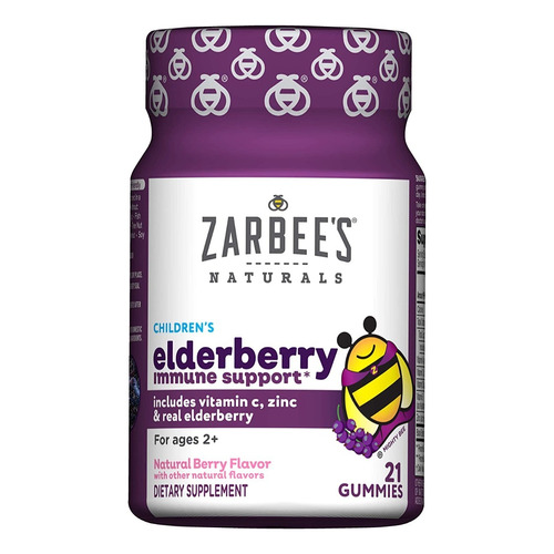 Zarbees Elderberry Vitaminas A, C, D, E Y Zinc