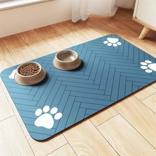 Alfombrilla absorbente de agua para mascotas - Alfombrilla antigoteo para comedero para perros - Alfombra para perros con forma de hueso para comida y agua, suministros para mascotas para cachorros Alfombrilla absorbente de agua para mascotas - Alfombrilla antigoteo para comedero para perros - Alfombra para perros con forma de hueso para comida y agua, suministros para mascotas para cachorros