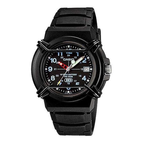 Reloj Hombre Casio Youth Hda-600b Fecha Sumergible Uso Rudo Color de la correa Negro Color del bisel Negro Color del fondo Negro