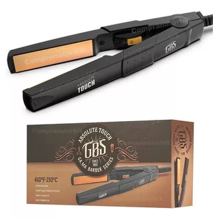 Mini Plancha Alaciadora Barba Cabello Pelo Placas Cerámica Color Negro