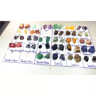 Coleção 60 Pedras Preciosas Brutas E Roladas - Super Barato