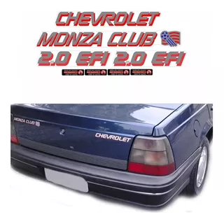 Kit Adesivos Para Chevrolet Monza Club 2.0 Efi 14892 Cor Cinza/vermelho