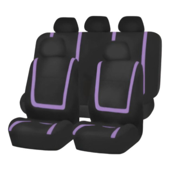 Juego Cubreasiento Universal Negro Violeta Negro