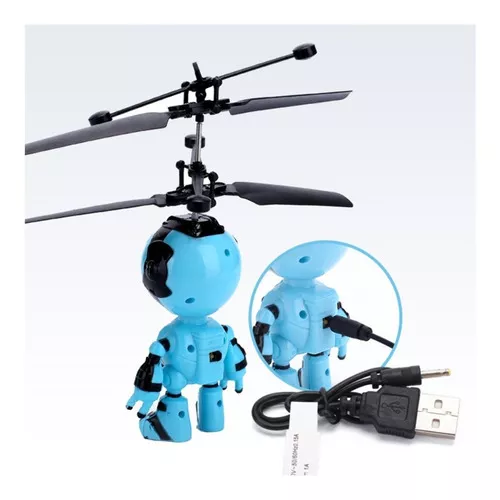 Mini Drone Robô Voador Azul Voa de Verdade Brinquedo - Robomix