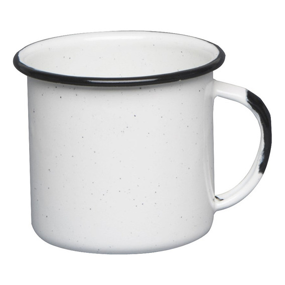 Taza Jarro Mug  Esmaltado Blanco 360 Ml Cinsa