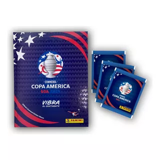 Pack Álbum Tapa Dura Azul + 50 Sobres - Copa America 2024