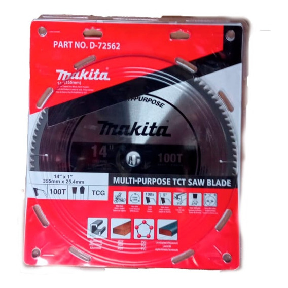 Disco Sierra Multimaterial 14 X 100 D Tcg Makita D72562