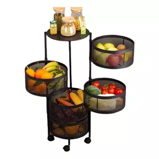 Carrito Organizador Multiusos 5 Niveles Frutero Cocina 360º