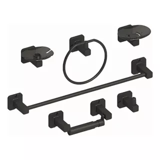 Set De Accesorios Para Baño Colonegro Mate 