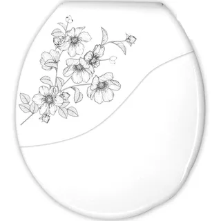 Tábua De Vaso Sanitário Banheiro Almofadado Delicate Durín Cor Branco