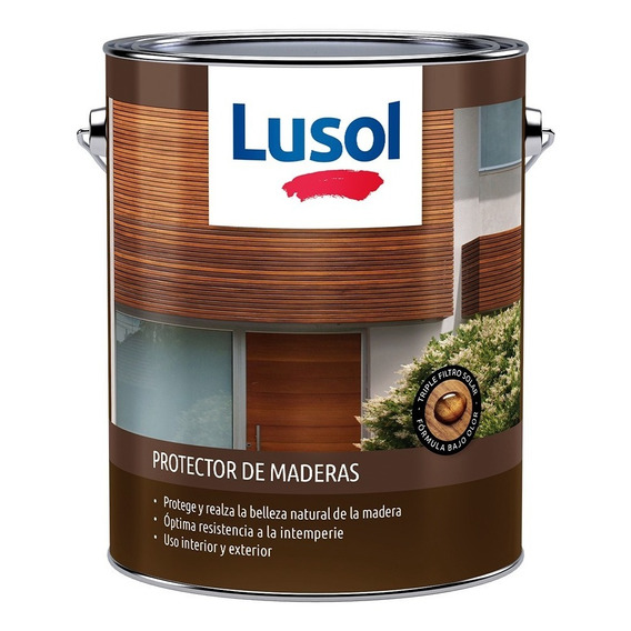 Protector Para Maderas Lusol 20 Litros En Varios Colores