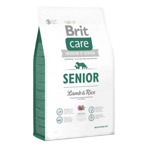 Alimento Brit Brit Prevention by Nutrition Lamb & Rice para perro senior todos los tamaños sabor cordero y arroz en bolsa de 12kg