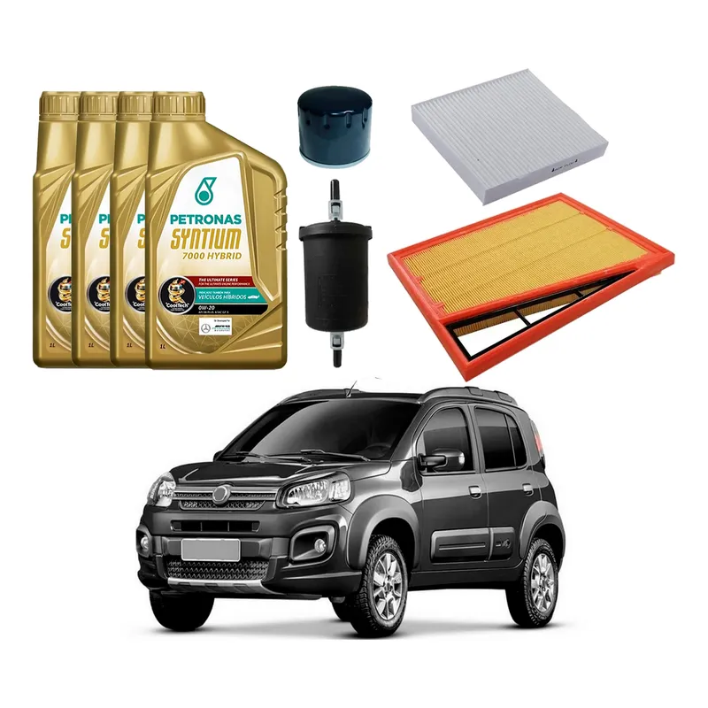 Kit Revisao Troca De Filtro Fiat Uno Way 1.0 1.3 2017 A 2022