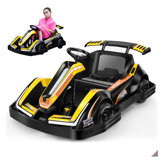 Go Kart Eléctrico K5 Montables Para Niños Luz Led Y Música 