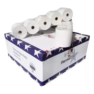 10 Rollos Papel Termico 80x80mm 80x80 80mm Marca Thermalstar Color Blanco