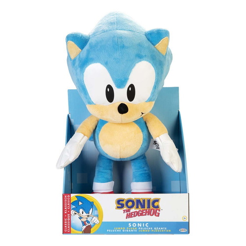 Sonic The Hedgehog Grande Peluche Jumbo De 48 Cms Color Azul