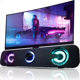 Caixa De Som Soundbar Subwoofer Speaker Bass Led Aux P2 Usb