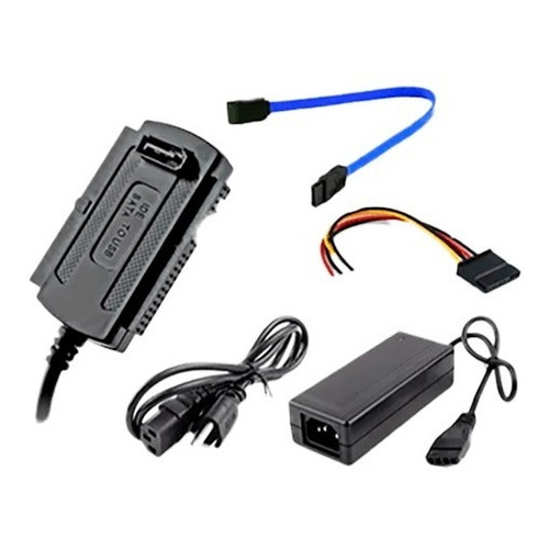Cable Convertidor Adaptador Discos Duros Ide Sata A Usb 2.0 Color Negro
