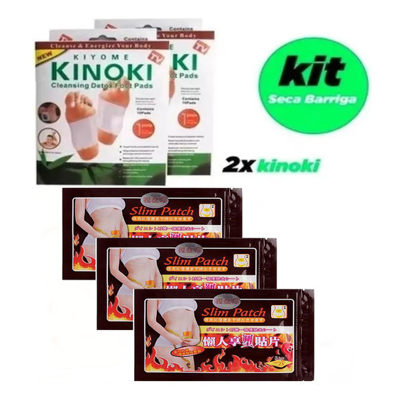 Kit Kinoki + Parche Slim Adelgazante Perder Grasa Reducir